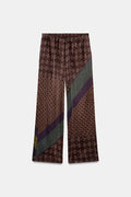 Vintage Century Pattern Print Satin Pants