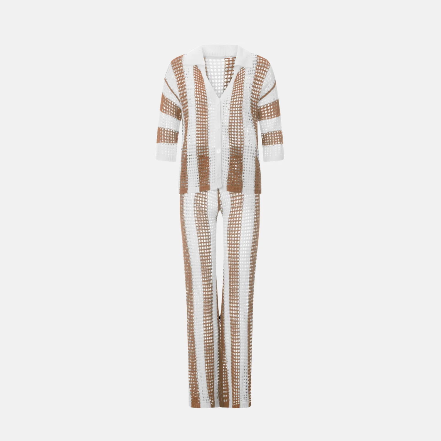 Camara Stripe Crochet Co-Ord Set