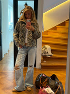 Ferryhill Faux Fur Bambi Jacket - White Leopard