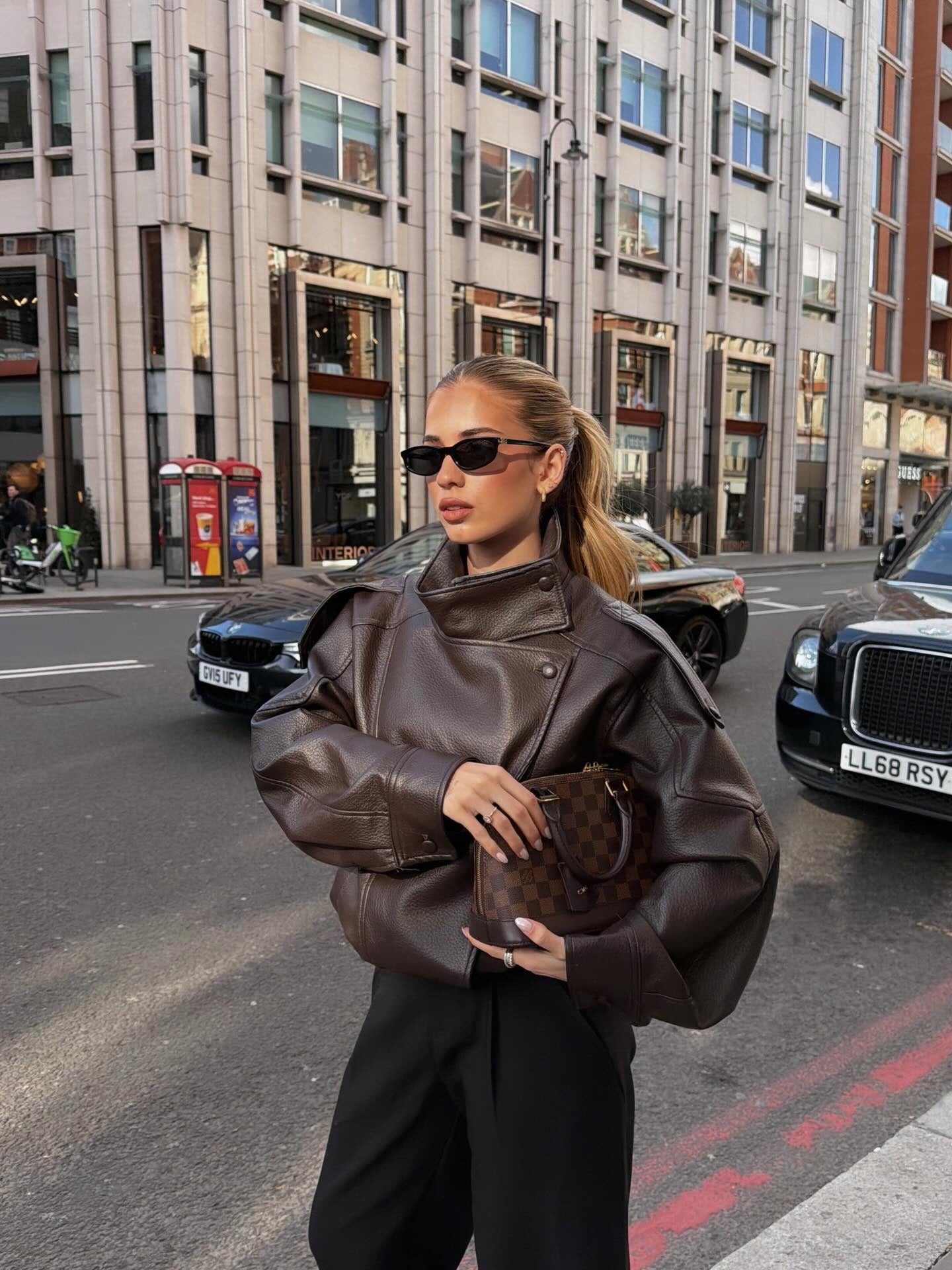 Verona High-Neck Leather Jacket
