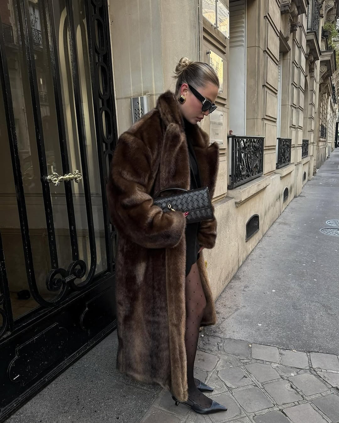 Ferryhill Brown Long Overcoat