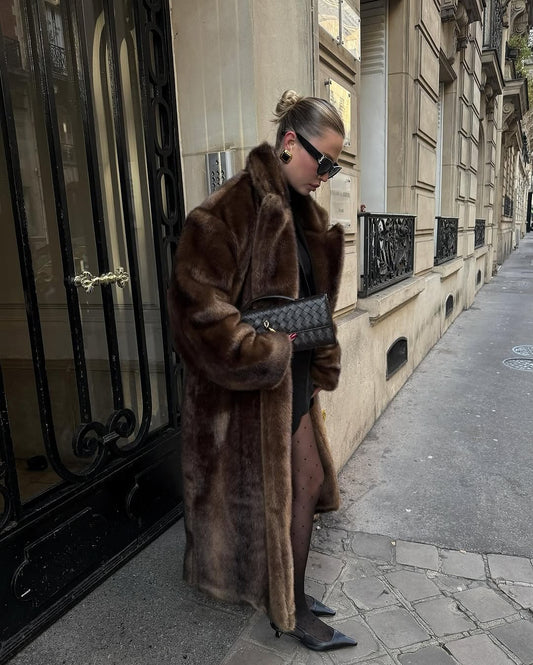 Ferryhill Brown Long Overcoat