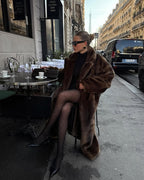 Ferryhill Brown Long Overcoat