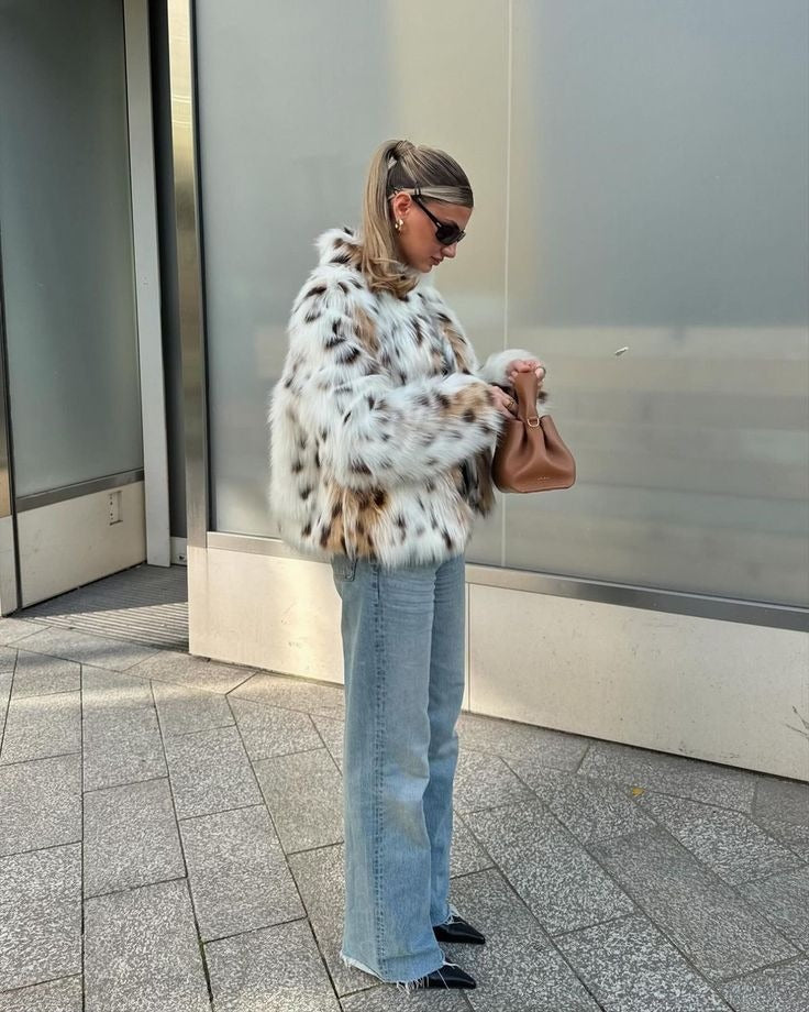 Ferryhill Snow Leopard Faux Fur