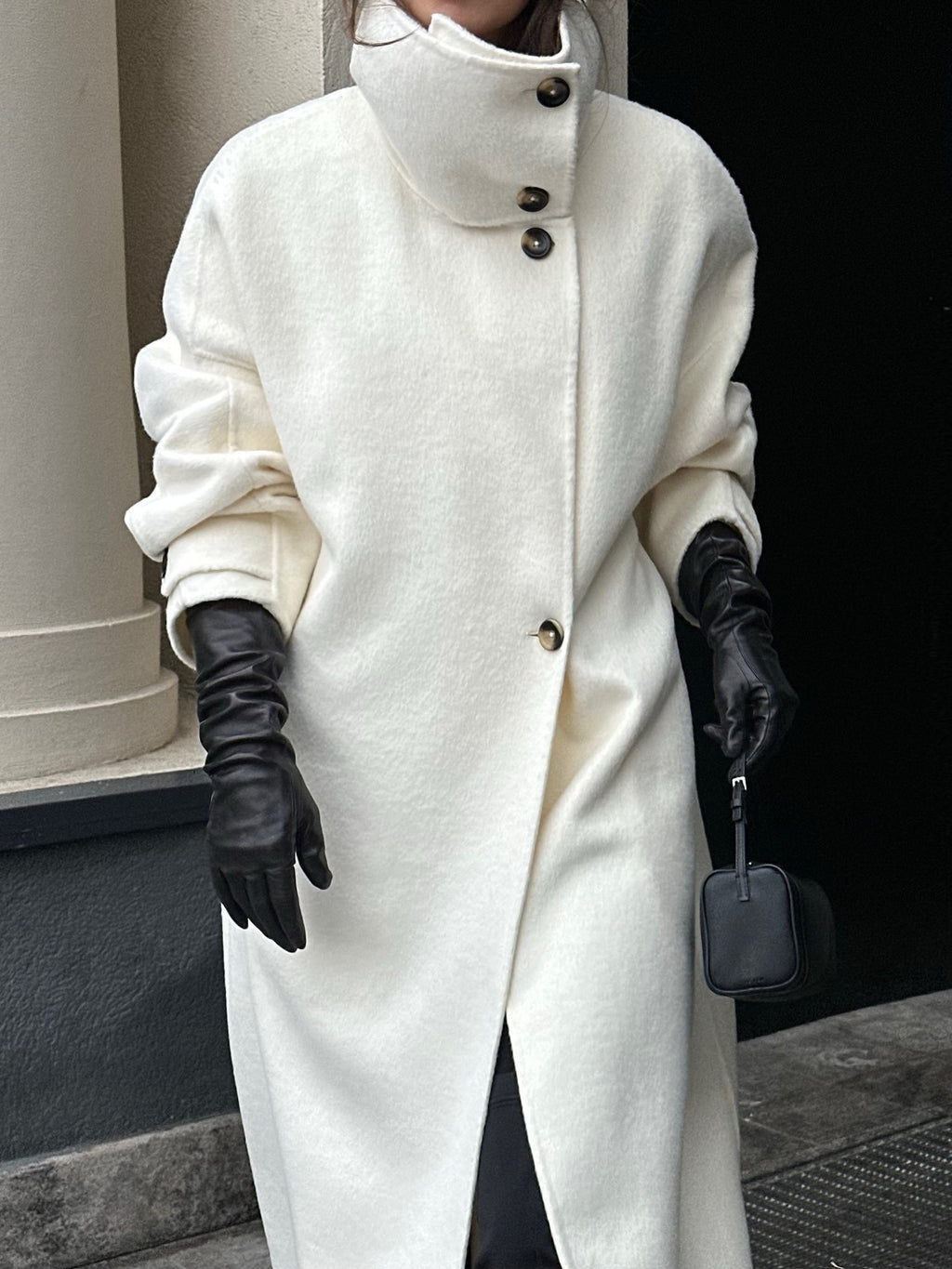 Diana Tricot Ivory Long Coat