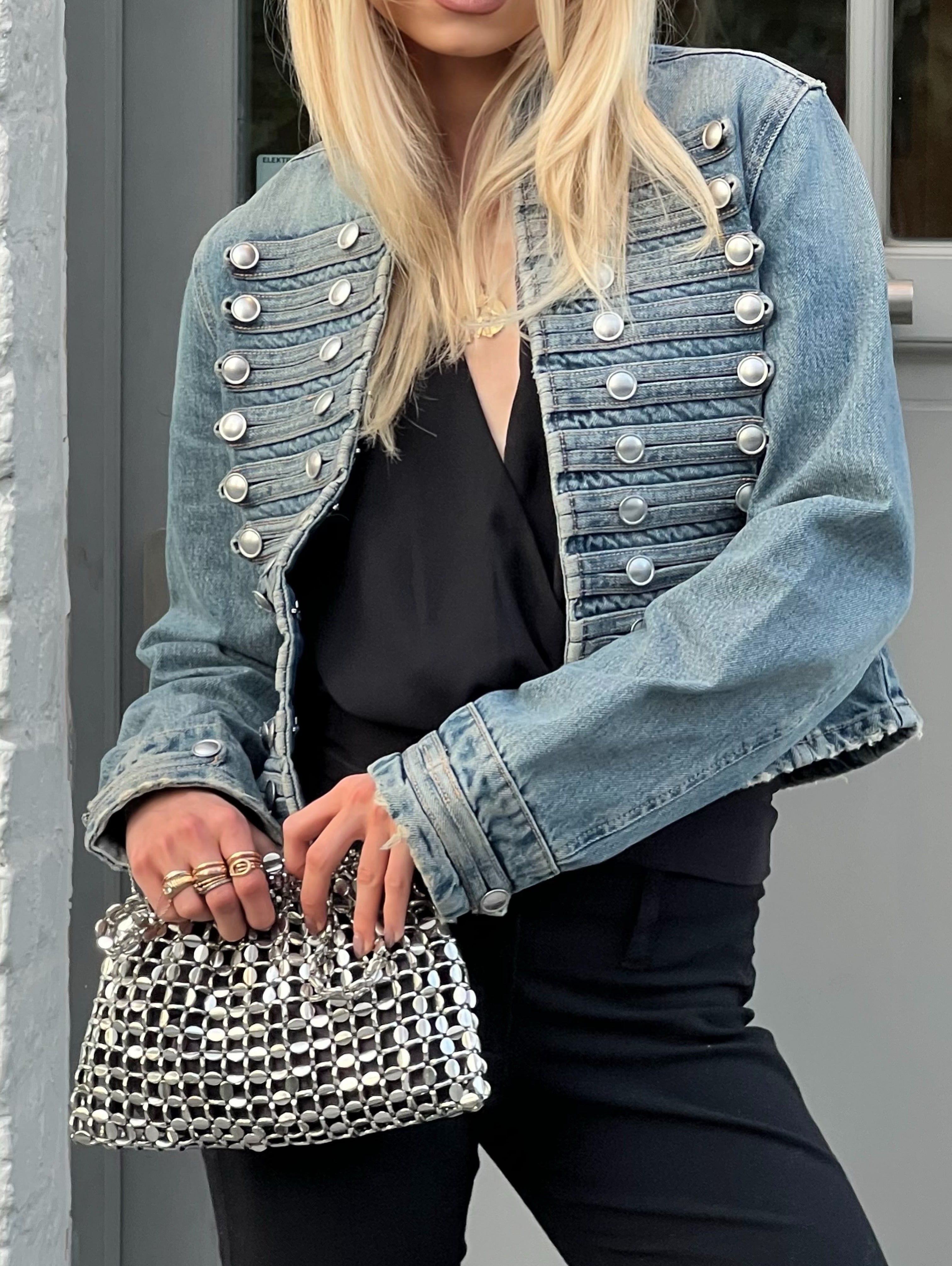Vintage Century Cropped Napoleon Denim Jacket – luxevintage