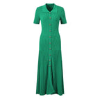 Riviera Ribbed Knit Polo Maxi Dress