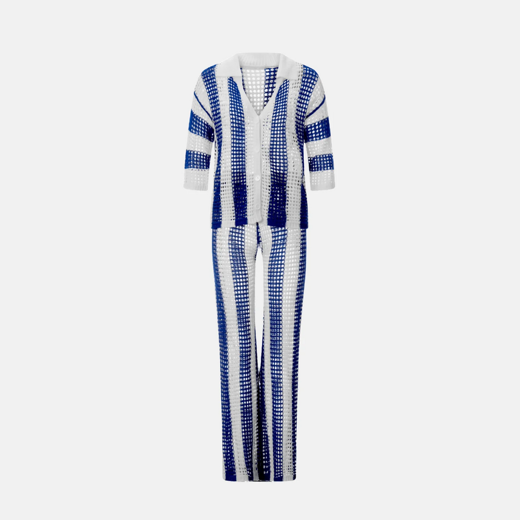 Camara Stripe Crochet Co-Ord Set