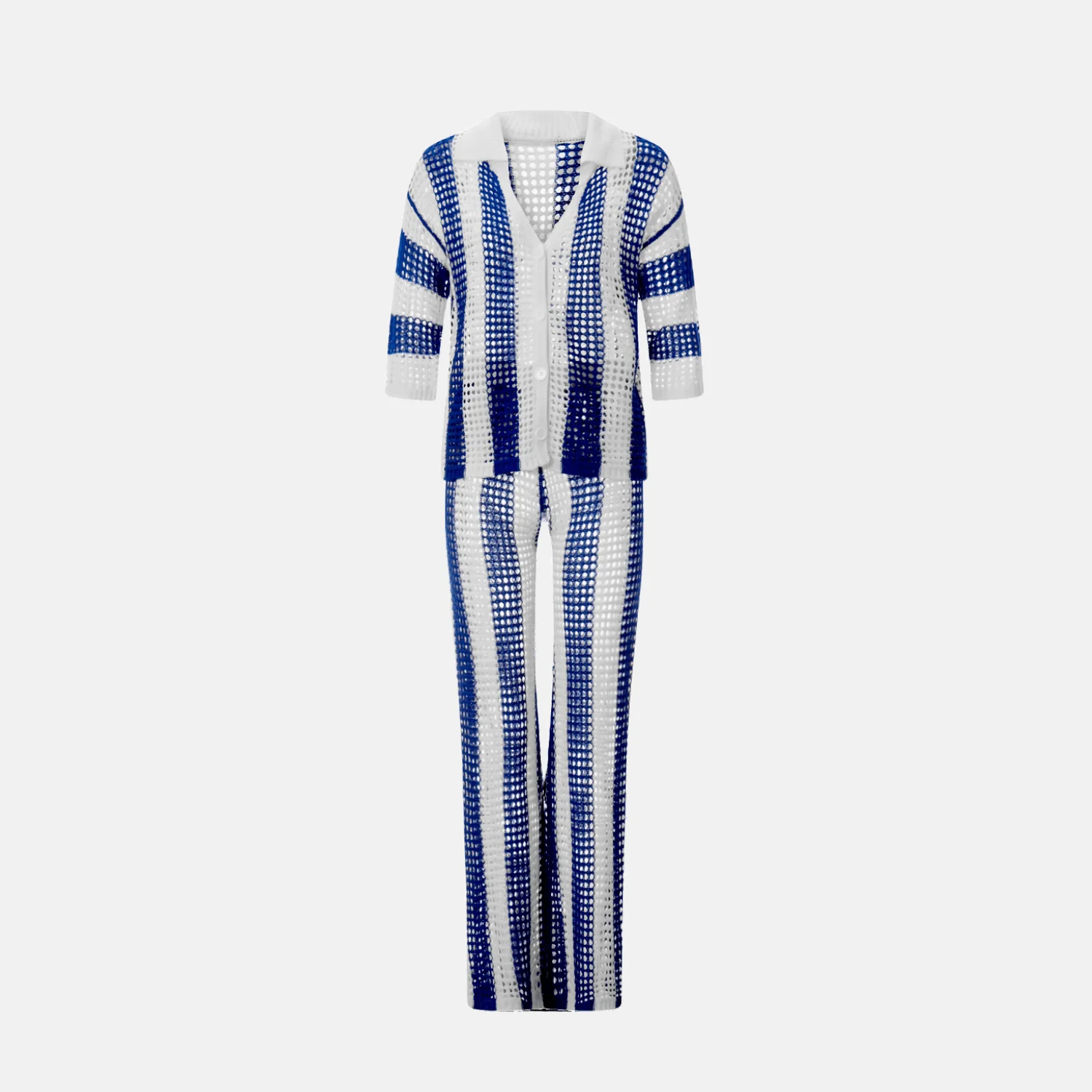 Camara Stripe Crochet Co-Ord Set