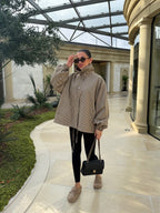 Vintage Century Plaid Drawstring Jacket