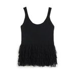 Delphine Boho Tassel Knit Vest Top
