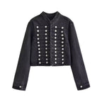 Vintage Century Cropped Napoleon Denim Jacket