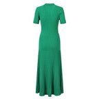 Riviera Ribbed Knit Polo Maxi Dress