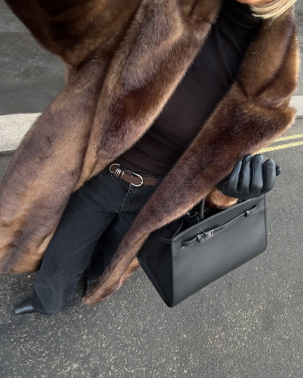 Ferryhill Brown Long Overcoat