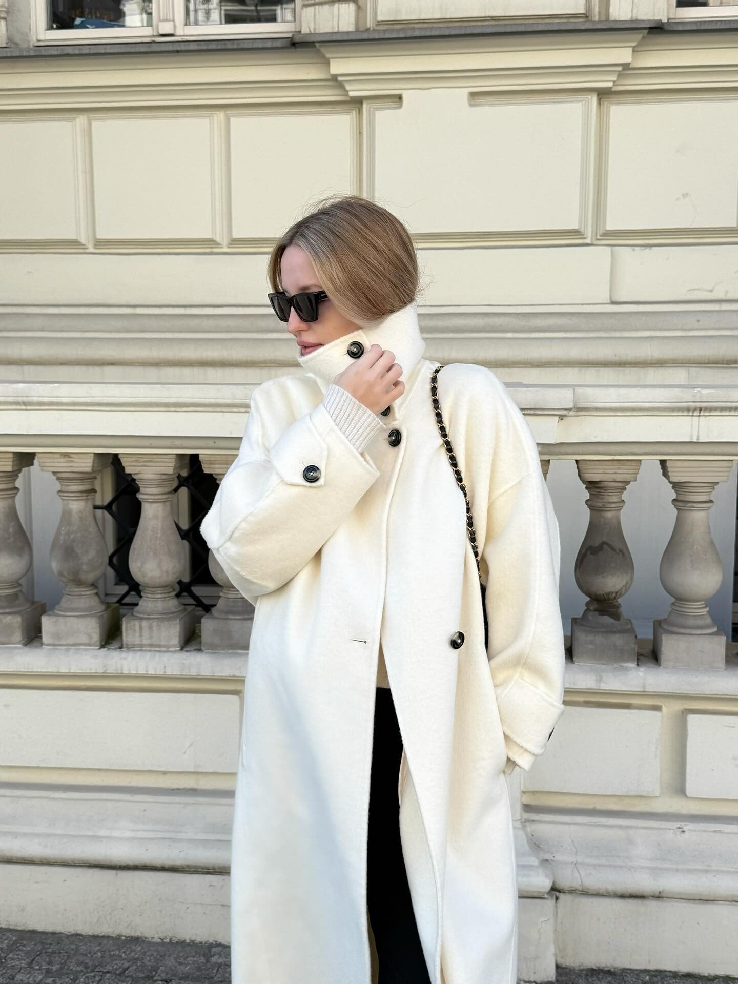 Diana Tricot Ivory Long Coat