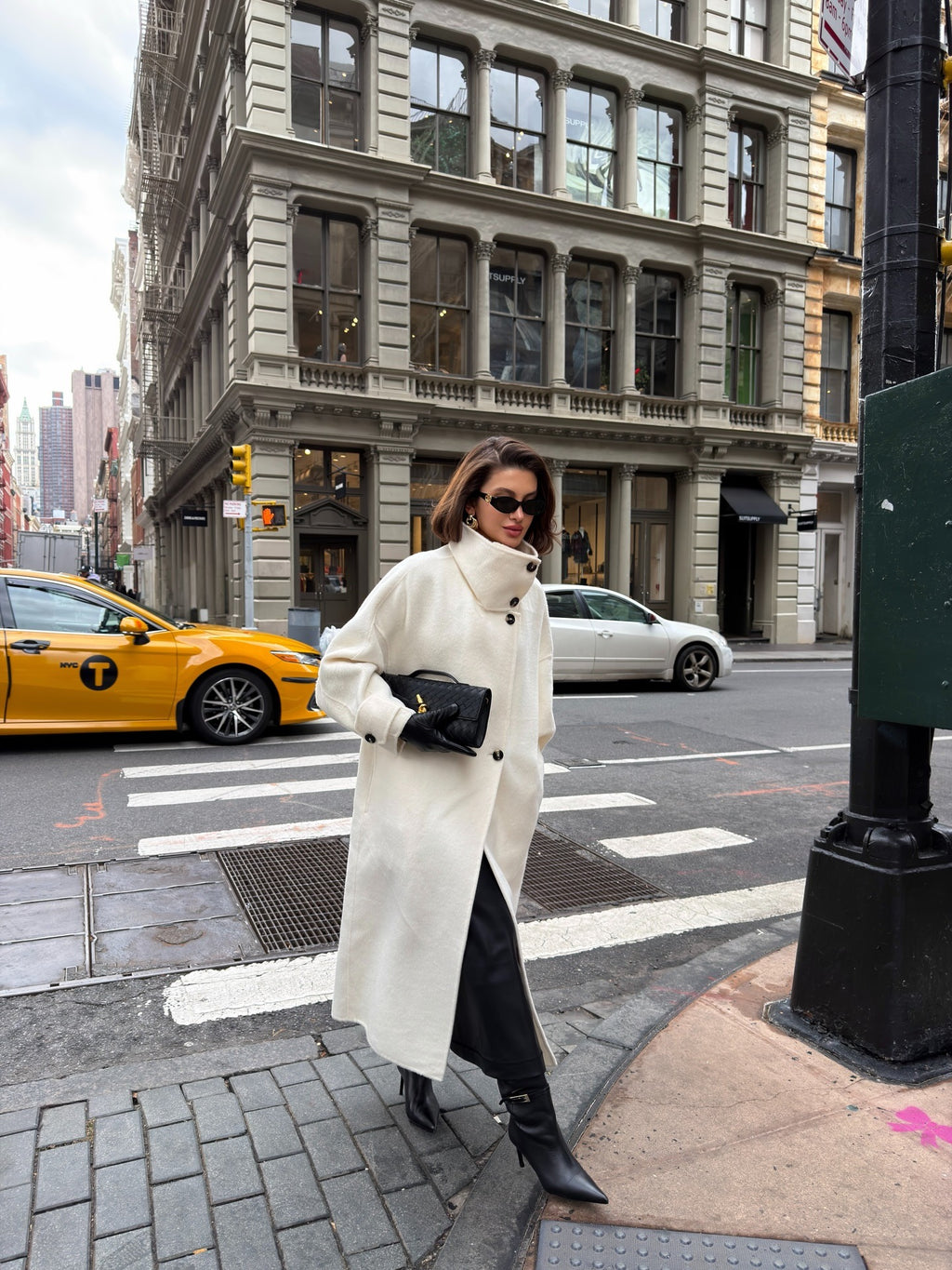 Diana Tricot Ivory Long Coat