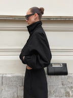 Diana Tricot Funnel Neck Windbreaker Jacket