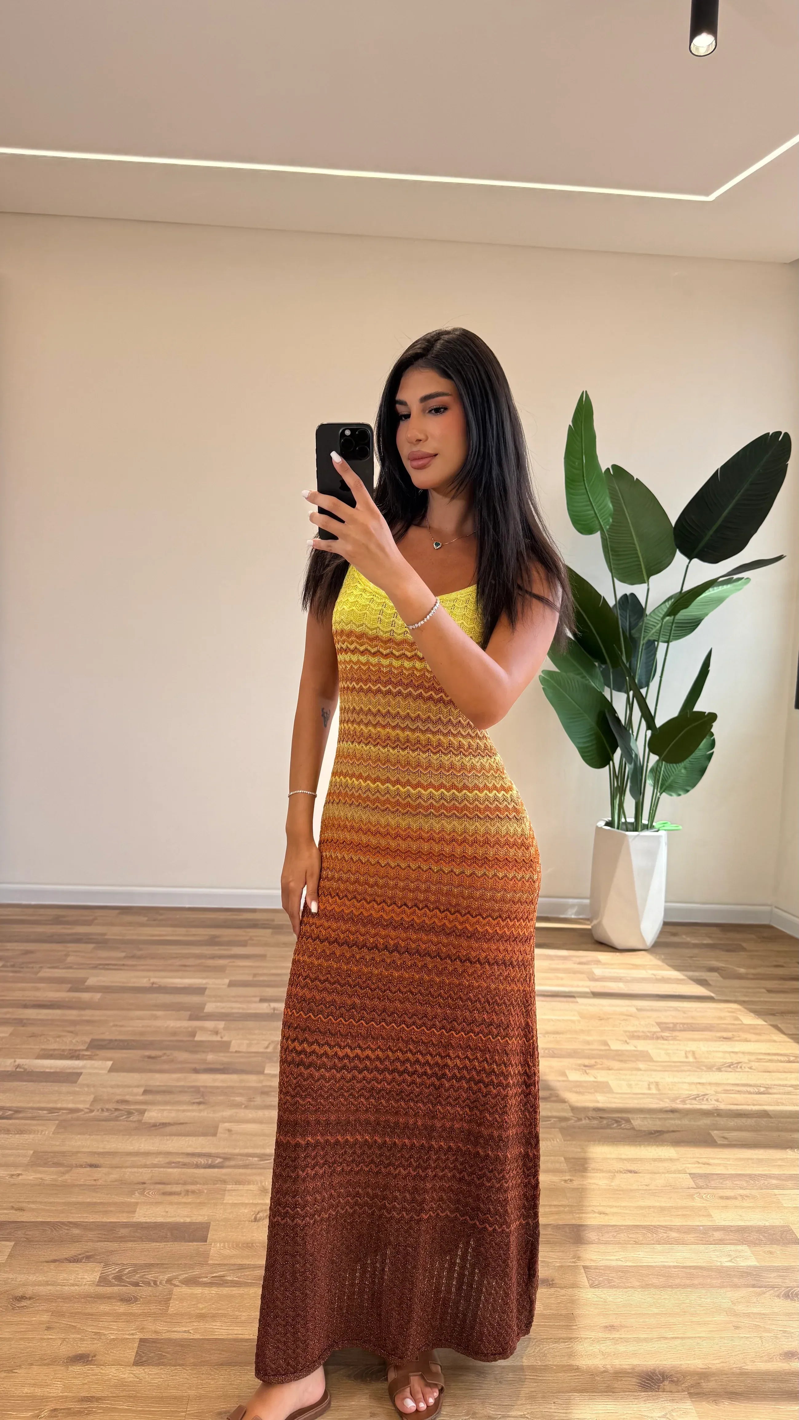 Sandra Sunset Knit Maxi Dress
