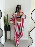 Camara Striped Crochet Co-Ord Set