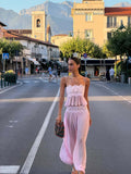 Kendall Lace Cami Maxi Dress in blush