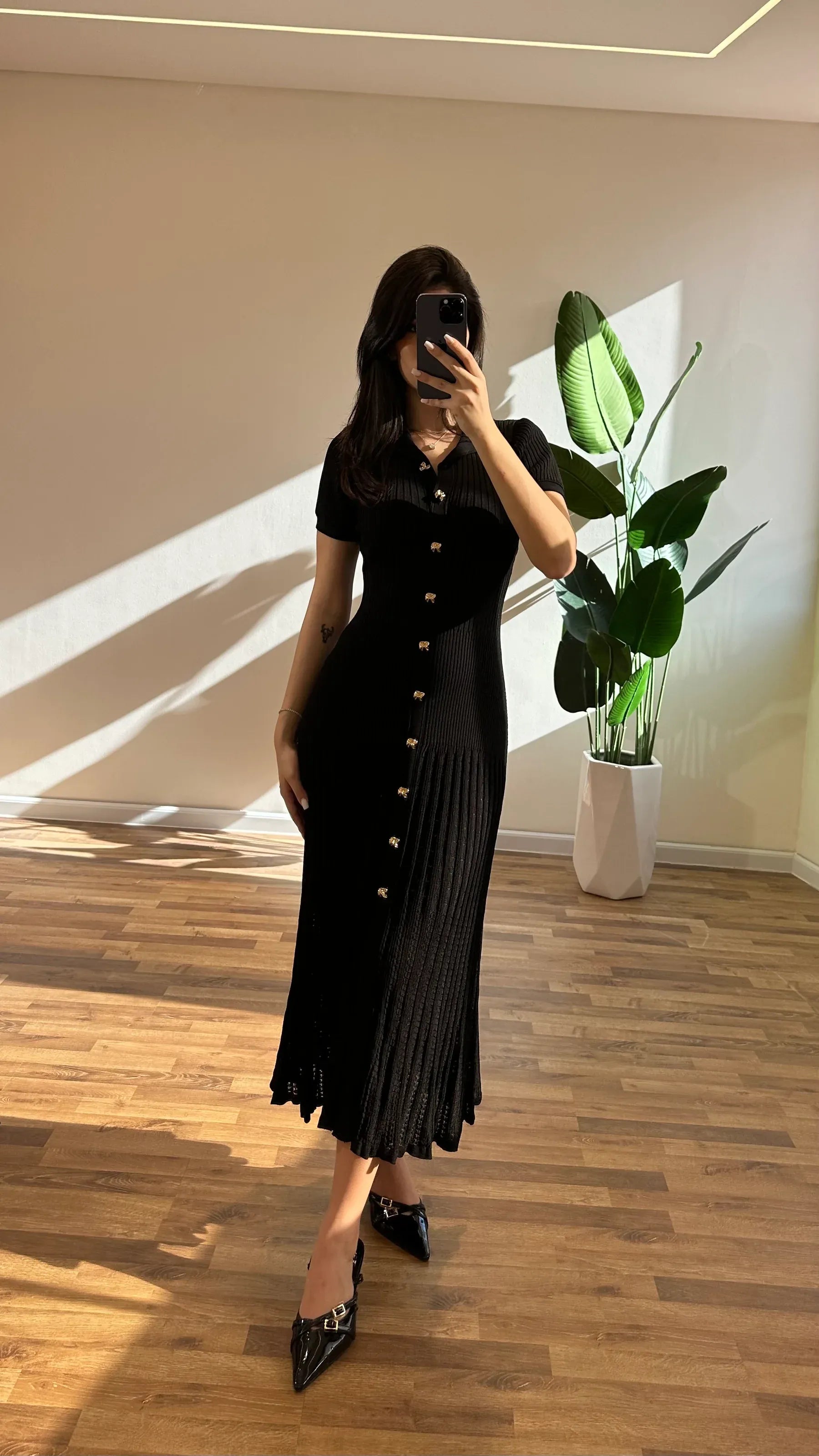 knit polo maxi dress JDY Petite knit polo maxi dress in chocolate brown