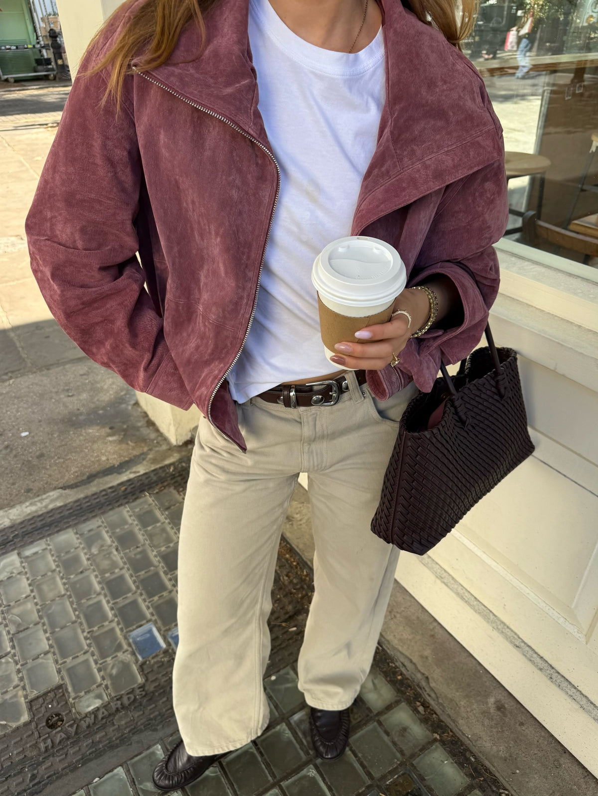 Maven Suede Marsala Bomber Jacket