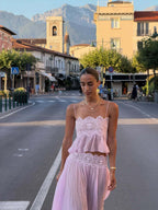 Kendall Lace Cami & Pants Chiffon Set