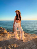 Kendall Sheer Mesh Ruffle Pants