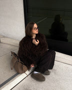 Ferryhill Fuzzy Faux Fur Coat