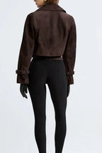Banbury Faux Suede Cropped Trench Jacket