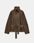 Banbury High-Neck Belted Suede Jacket