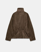 Banbury High-Neck Belted Suede Jacket