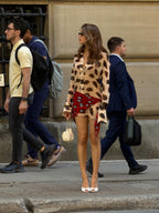 Camara Animal Print Scarf Shirt Dress