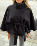 Diana Tricot Belted Cape Jacket