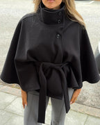 Diana Tricot Belted Cape Jacket