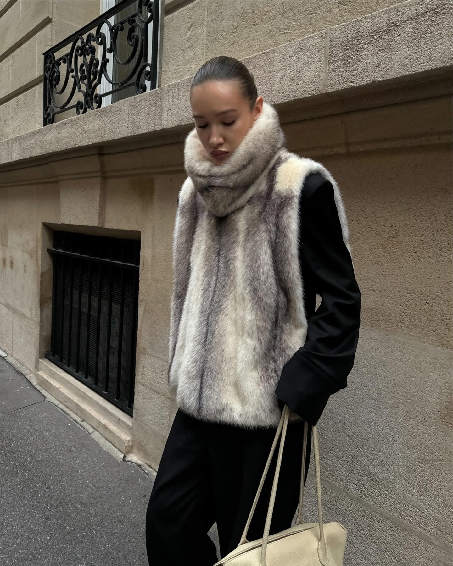 Ferryhill Faux Fur Turtleneck Vest