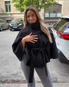 Diana Tricot Belted Cape Jacket