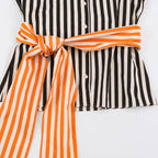 Kendall Contrast Stripe Belted Shirt
