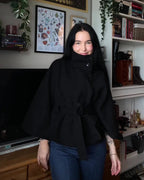 Diana Tricot Belted Cape Jacket