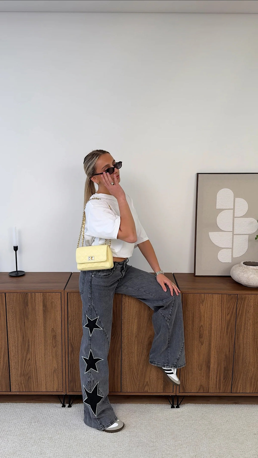 Vintage Century Wide-Leg Star Jeans