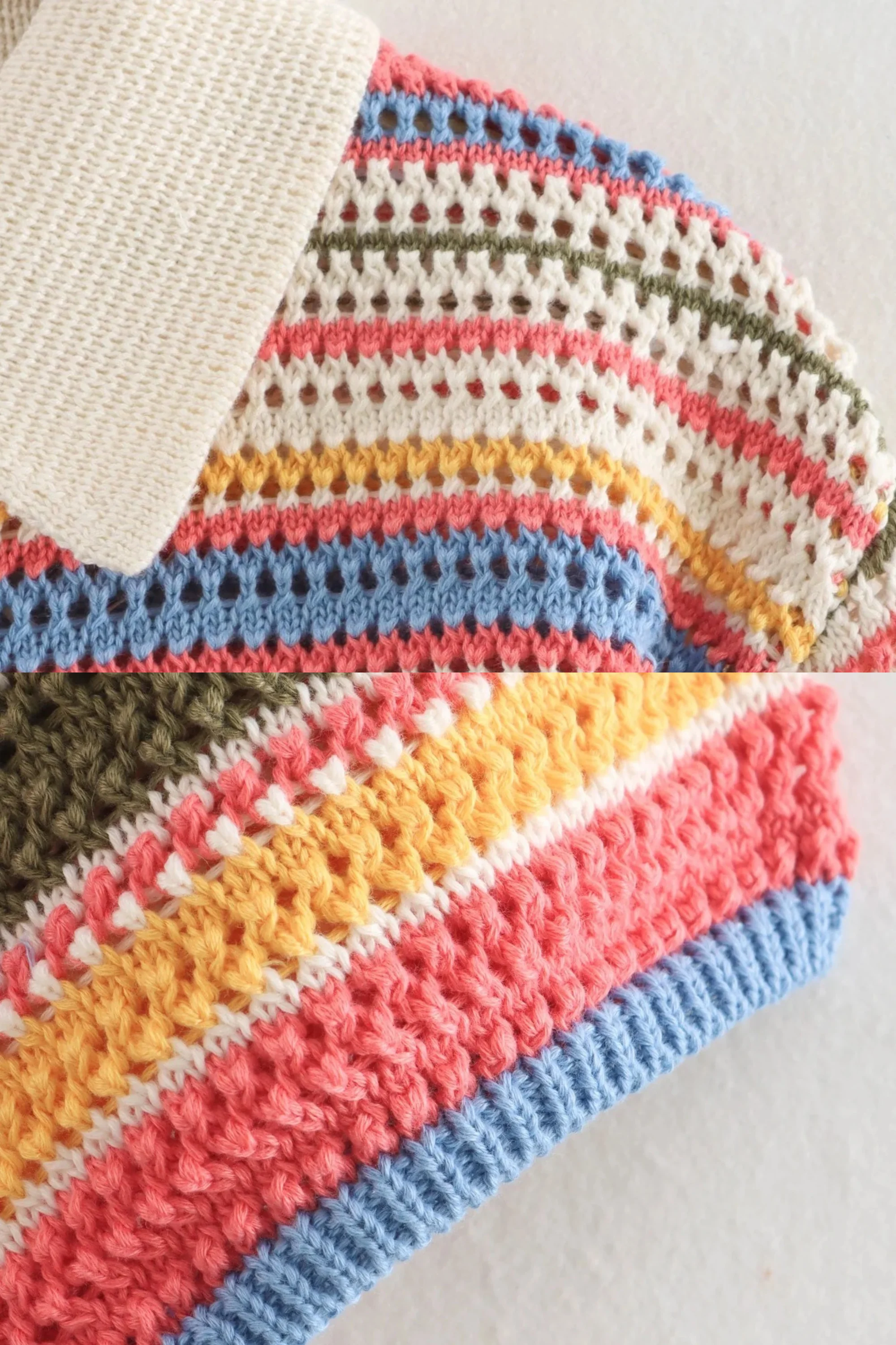 Portofino Striped Crochet Co-ord Set