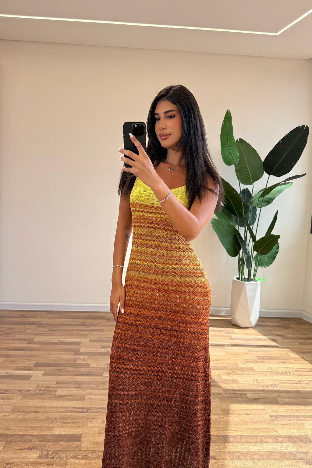 Sandra Sunset Knit Maxi Dress