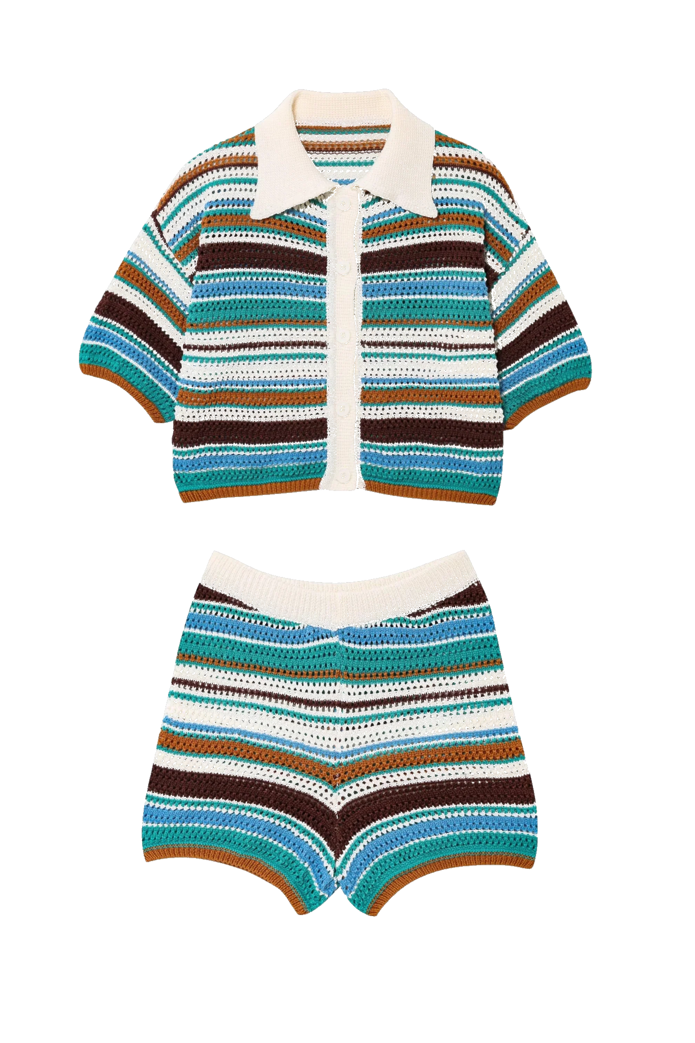 Portofino Striped Crochet Co-ord Set