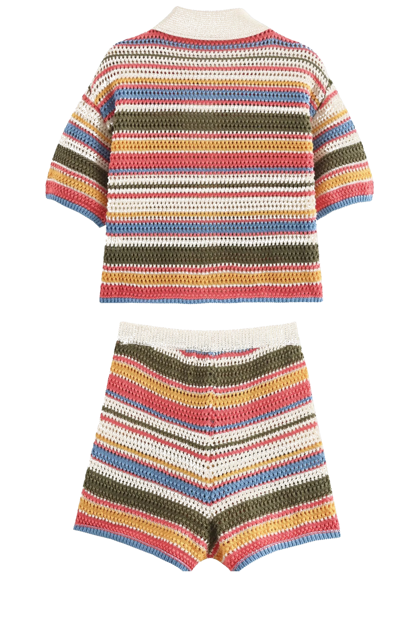 Portofino Striped Crochet Co-ord Set