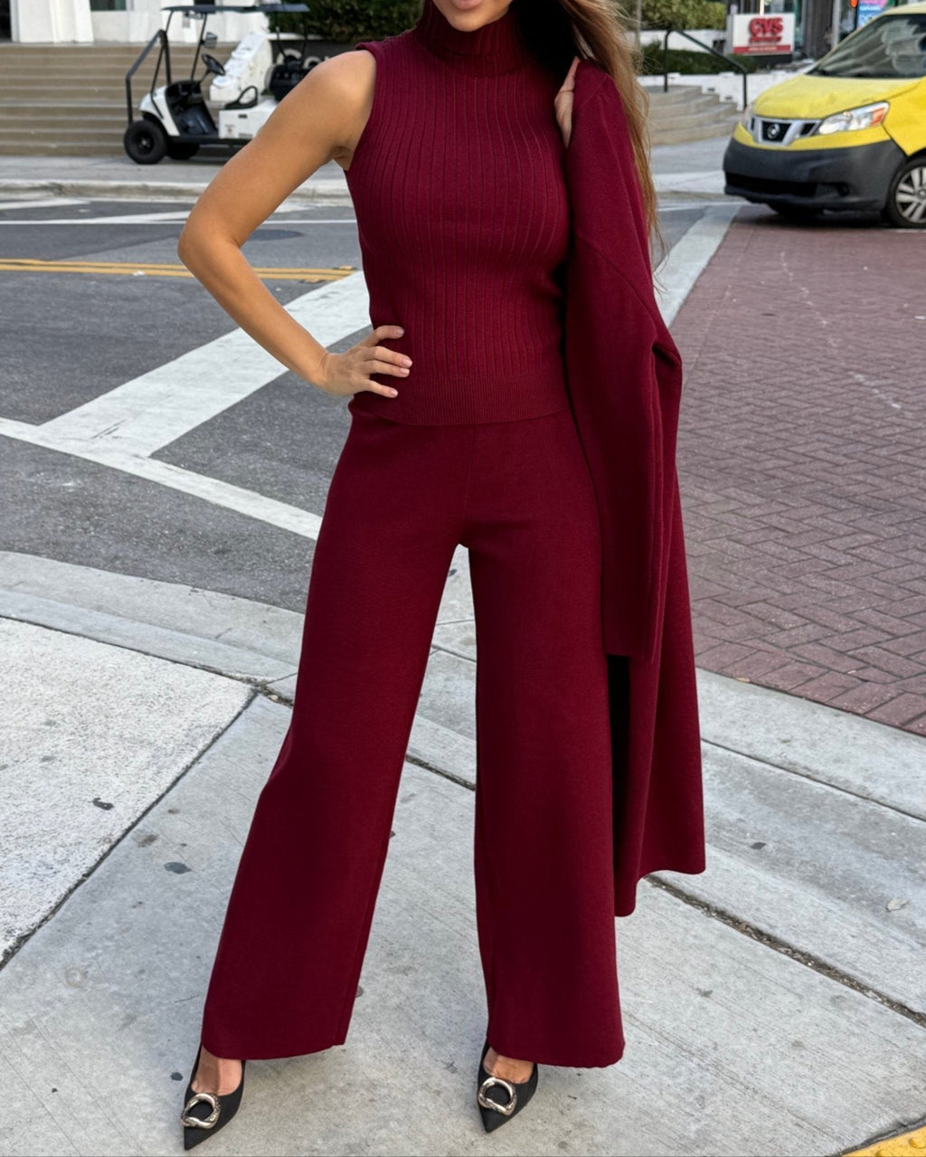 Diana Tricot Three-Piece Knit Set