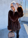 Ferryhill Belted Faux Fur Coat