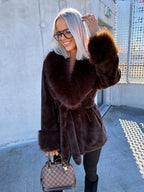 Ferryhill Belted Faux Fur Coat