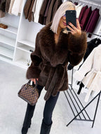 Ferryhill Belted Faux Fur Coat