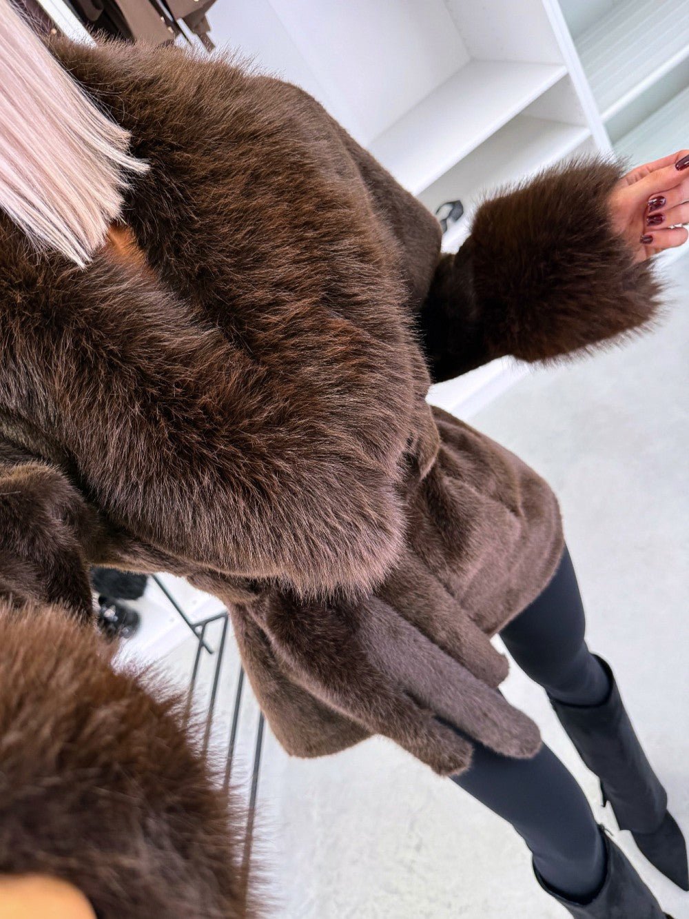 Ferryhill Belted Faux Fur Coat