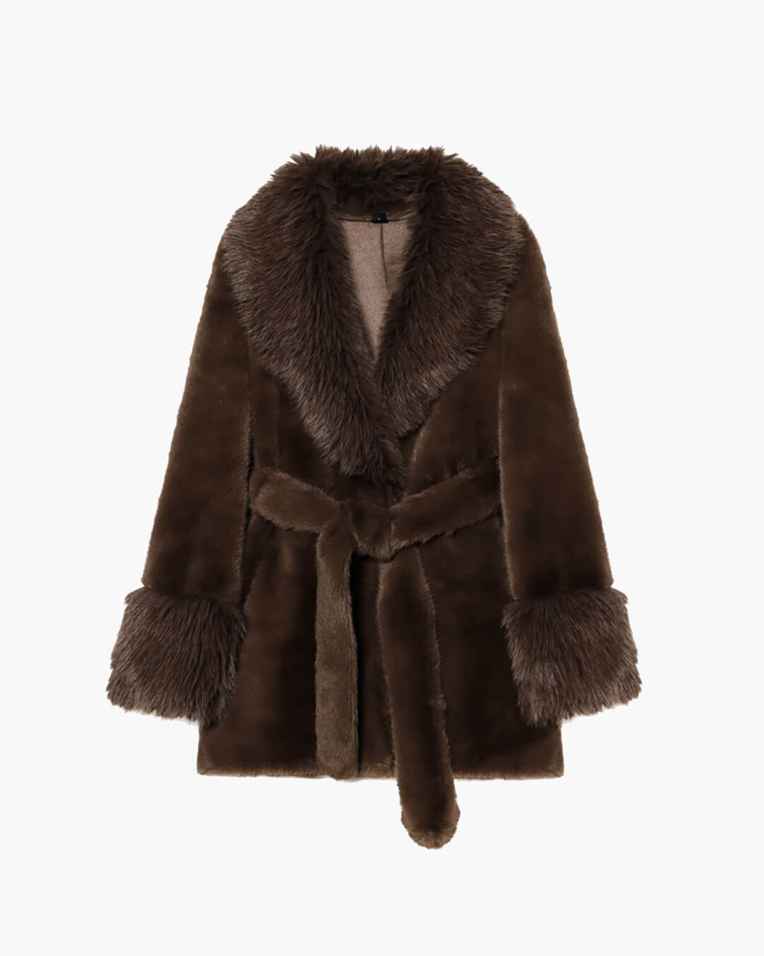 Ferryhill Belted Faux Fur Coat